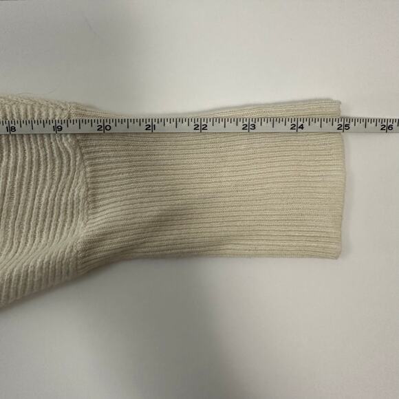 MERONA Size Medium Longer White Open Knit Cardigan - Picture 9 of 9